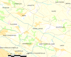Map commune FR insee code 31163